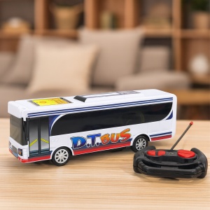 Masinuta Autobuz cu telecomanda, muzica si lumini, scara 1:30, Alb - Img 3