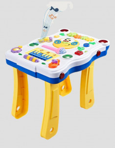 Masuta muzicala cu accesorii, pentru copii mici, cu sunete si lumini, Multicolor