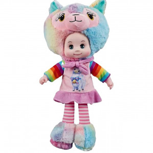 Papusa muzicala Alpaca moale si catifelata, 49cm cu Muzica, melodie "Happy birthday", Multicolor - Img 10