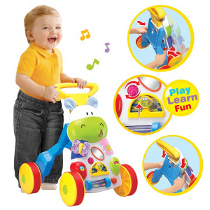 Premergator Hippo 2in1, Baby Walker Multifunctional, Muzica si lumini Jucarie pentru copii