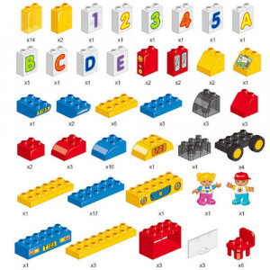 Set de constructii Autobuz cu 2 figurine,119 piese, milticolor - Img 2