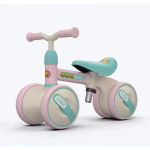 Tricicleta Copii Manini Little Duck, fara pedale, Manere Antiderapante, Roz - Img 3