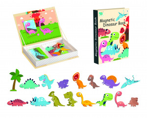 Carte magnetica "Lumea Dinozaurilor" 64piese - Img 3