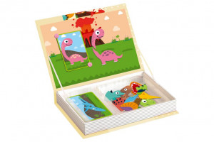 Carte magnetica "Lumea Dinozaurilor" 64piese - Img 11