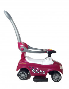 Masinuta copii si bebe MANINI, 3in1, cu melodii, maner de impins pentru parinti, bara de protectie, design modern, Mov - Img 11