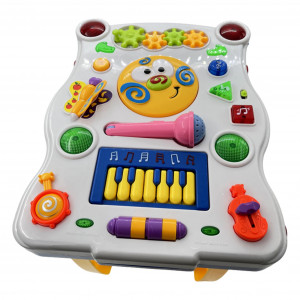 Masuta muzicala cu accesorii, pentru copii mici, cu sunete si lumini, Multicolor - Img 7