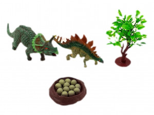 Set 2 Figurine Dinozauri, Aspect Realist, Accesorii Jurassic World, accesoriu oua dinozaur - Img 2