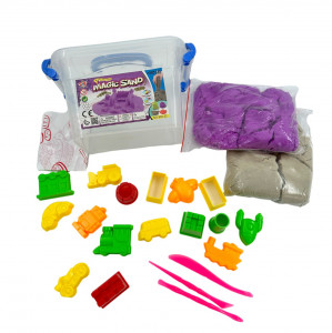 Set Nisip kinetic magic modelator, 1kg cu forme si accesorii - Img 11