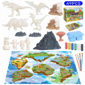 Set pictura pentru copii, Tema "Lumea Dinozaurilor", 55 piese - Img 3