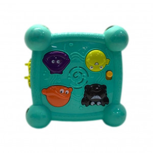 Cub magic de jucarie, Include Lampa de Proiectie, Butoane muzicale, Multicolor - Img 7