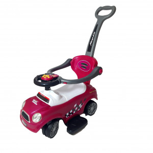 Masinuta copii si bebe MANINI, 3in1, cu melodii, maner de impins pentru parinti, bara de protectie, design modern, Mov - Img 7
