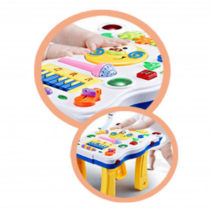 Masuta muzicala cu accesorii, pentru copii mici, cu sunete si lumini, Multicolor - Img 2