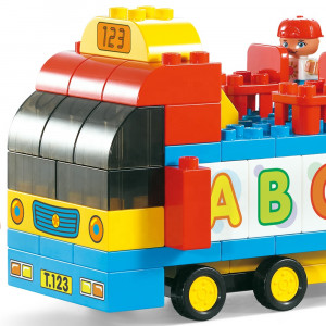 Set de constructii Autobuz cu 2 figurine,119 piese, milticolor - Img 7