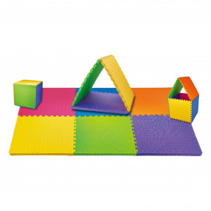 Covor copii tip puzzle spuma EVA, 6 piese, multicolor - Img 3