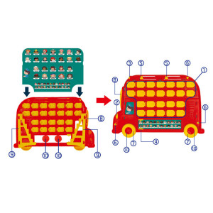 Joc de memorie si inteligenta "Ghici cine e in autobuz", joc de asociere tip Montessori, 3+ - Img 8