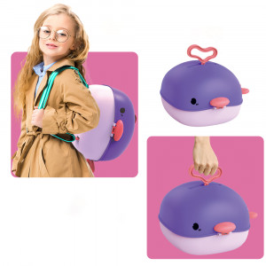 Jucarie de rol, dressing Makeup 3in1 tip mini rucsac, geanta si birou pentru scoala "Balena Minunata", 27 accesorii incluse, portabil, mov - Img 8