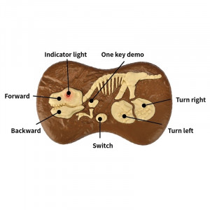 Jucarie interactiva, Dinozaur cu telecomanda, Figurina Velociraptor cu lumini si sunete realiste - Img 12