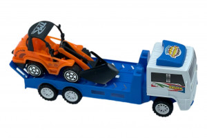 Set Camion de jucarie cu trailer tractare si cupa, Galben - Img 8