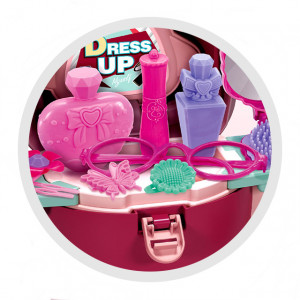 Set jucarie de rol, Mini Trusa de beauty Avionul Make-up Artist, Roz - Img 7