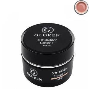 Five ★ Builder Cover Gel 1 No File HEMA Free 30g Gloren