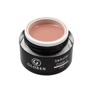 Five ★ Builder Cover Gel 1 No File HEMA Free 30g Gloren - Img 2
