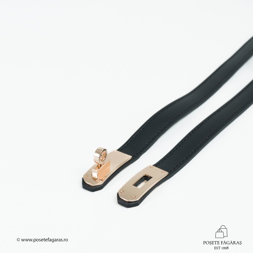 Curea Piele Safiano - NEGRU - Img 2