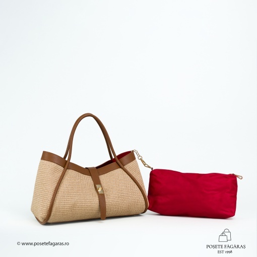 Poseta Lima - Piele &amp; Rafie - CONIAC - Img 4