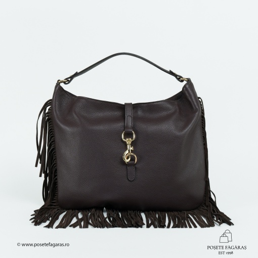 Poseta Piele Bonnie - MARO INCHIS - Img 2