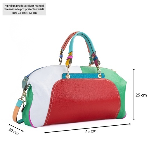 Poseta Piele Catinca - MULTICOLOR 12 - Img 5