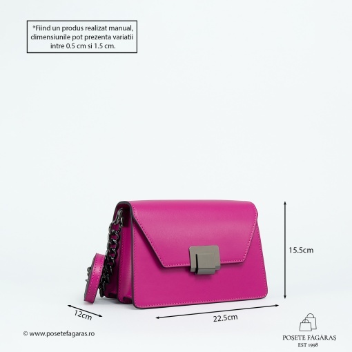 Poseta Piele Emilia - FUCSIA - Img 5