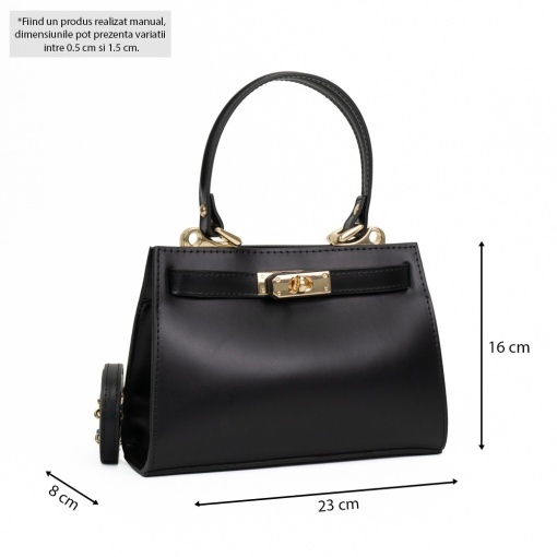 Poseta Piele Gloria - NEGRU - Img 5