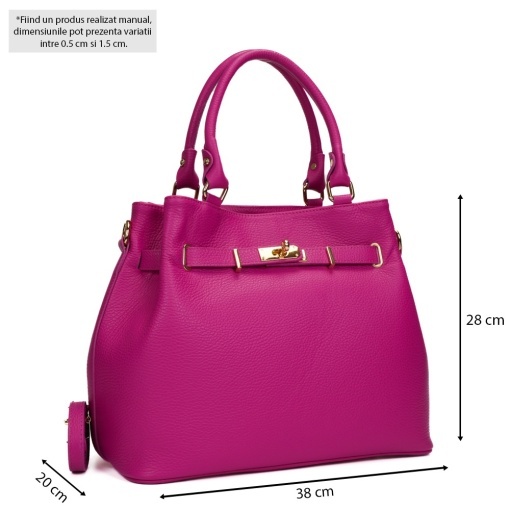 Poseta Piele Ingrid - FUCSIA - Img 5