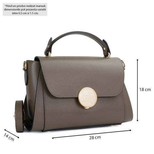 Poseta Piele Jaime - TAUPE - Img 5
