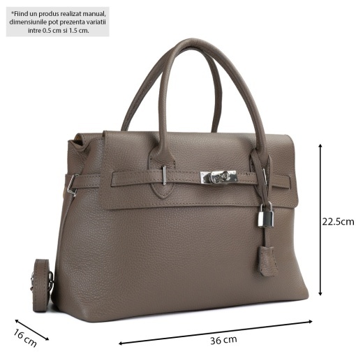 Poseta Piele Lelia - TAUPE - Img 5