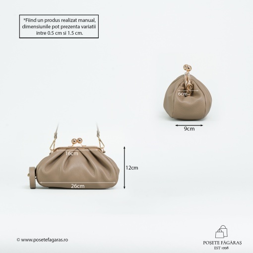 Poseta Piele Mini Lilith - TAUPE - Img 4