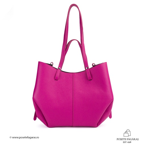 Poseta Piele Mirai - FUCSIA - Img 3