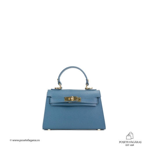 Poseta Piele Thea Baby - ALBASTRU-DESCHIS - Img 2