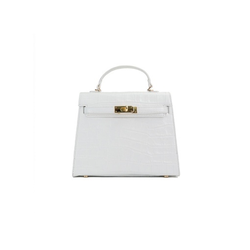 Poseta Piele Thea Croco Baby - ALB-SIMPLU - Img 2