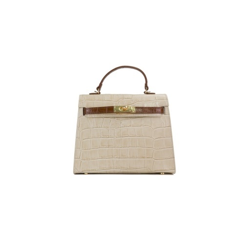 Poseta Piele Thea Croco Baby - BEJ-CONIAC - Img 2