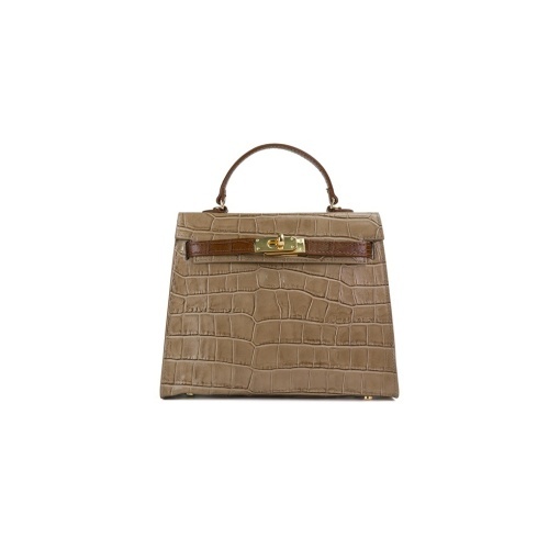 Poseta Piele Thea Croco Baby - CREM-CONIAC - Img 2