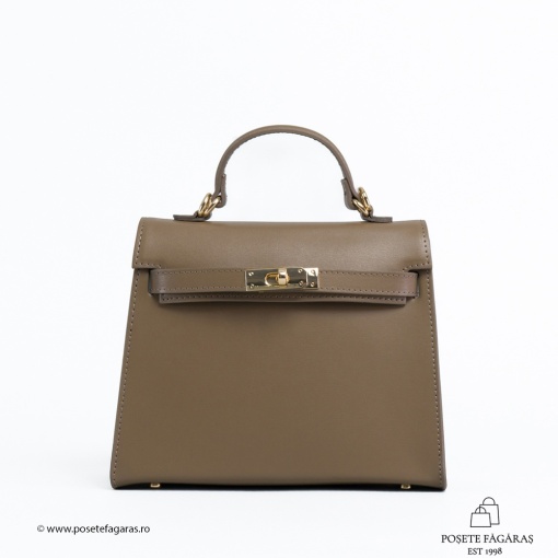 Poseta Piele Thea Slim - TAUPE - Img 2