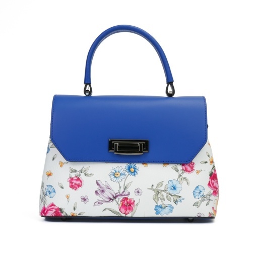 Poseta Piele Alana - FLORAL-ALBASTRU - Img 2
