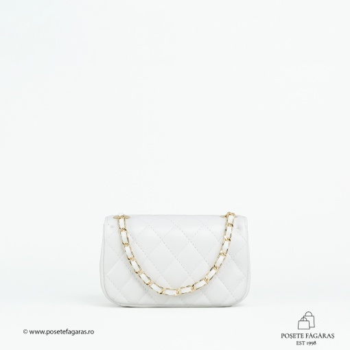 Poseta Piele Baby Ruby - ALB-SIMPLU - Img 3