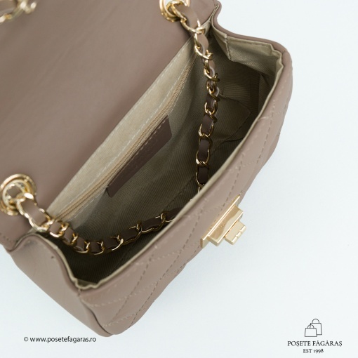 Poseta Piele Baby Ruby - TAUPE - Img 4