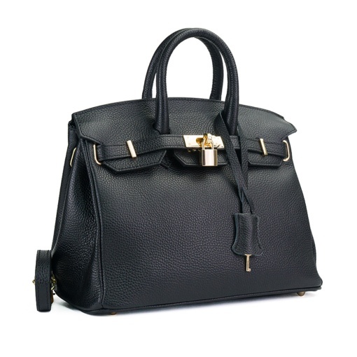 Poseta Piele Edith - NEGRU