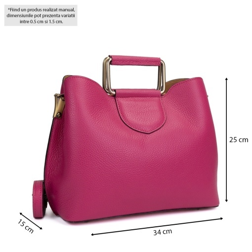 Poseta Piele Lora - FUCSIA - Img 5