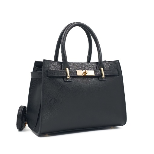 Poseta Piele Louise - NEGRU