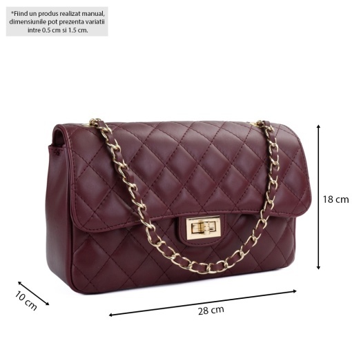 Poseta Piele Mini Ruby - BORDO - Img 5