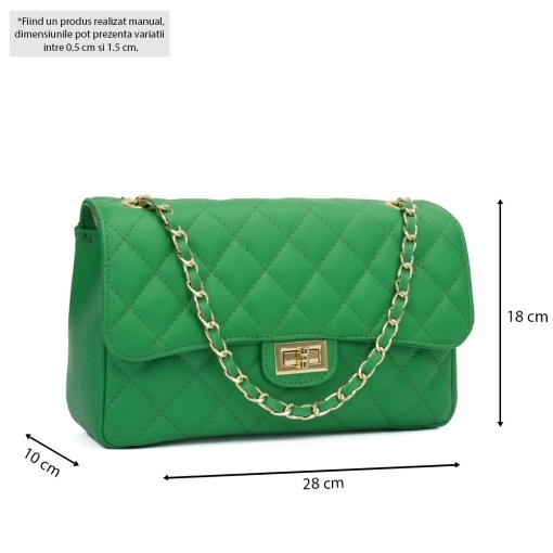 Poseta Piele Mini Ruby - VERDE - Img 5