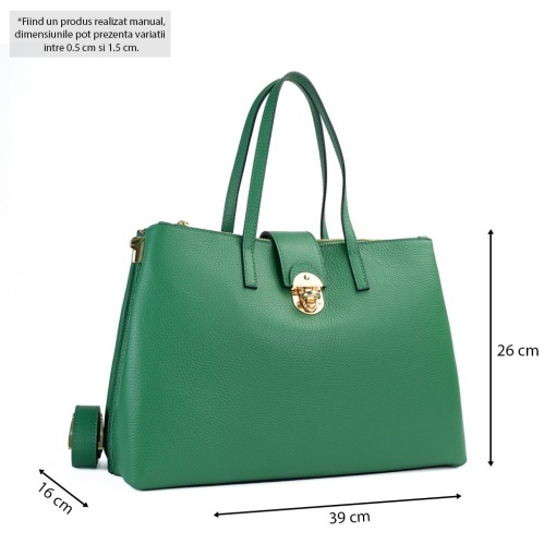 Poseta Piele Noelle - VERDE - Img 5